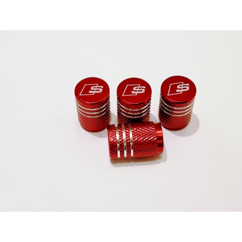Audi S Valve caps – Red
